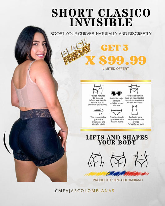 INVISIBLE CONTROL & PUSH-UP SHORT  617